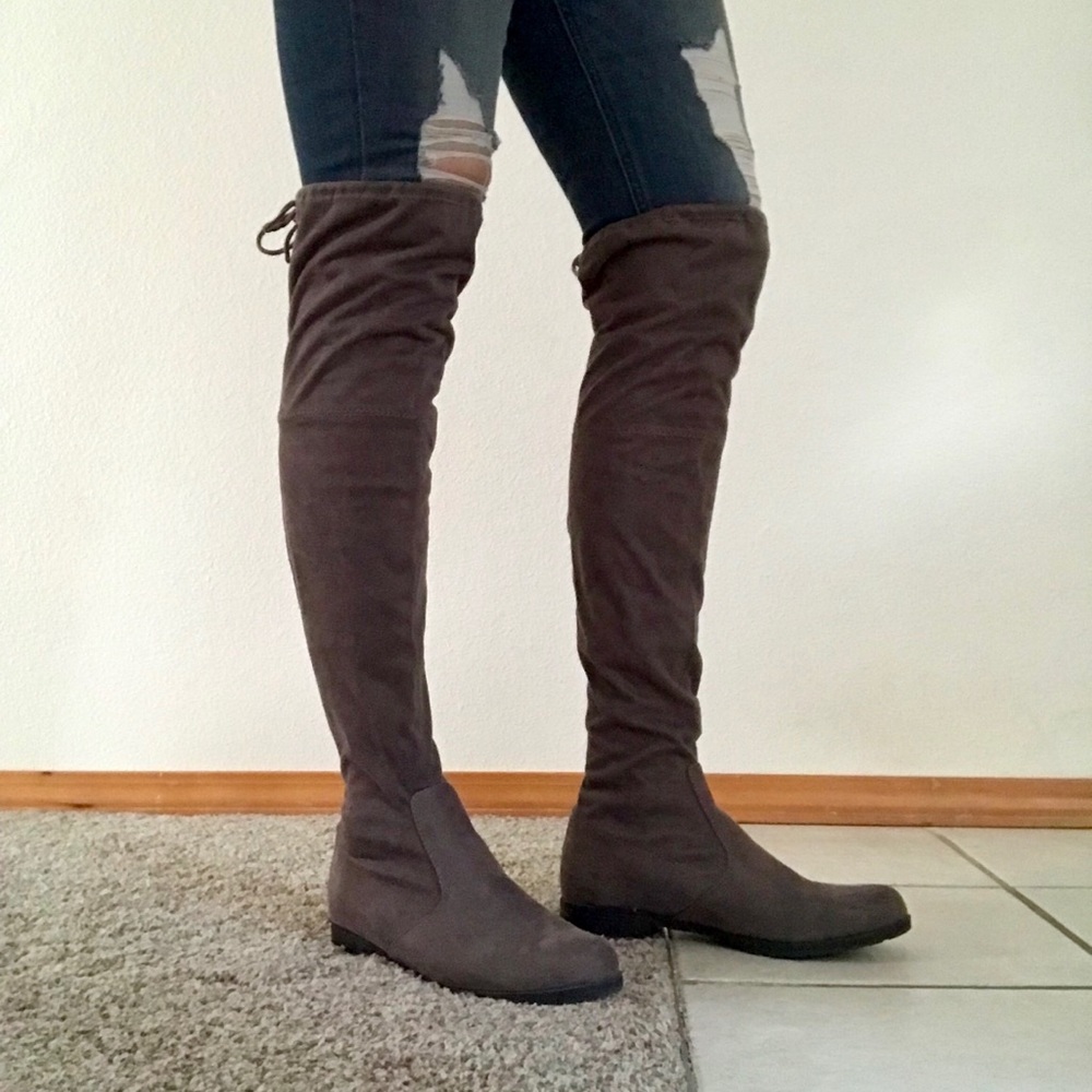 OTK Grey Flat Women’s Boots